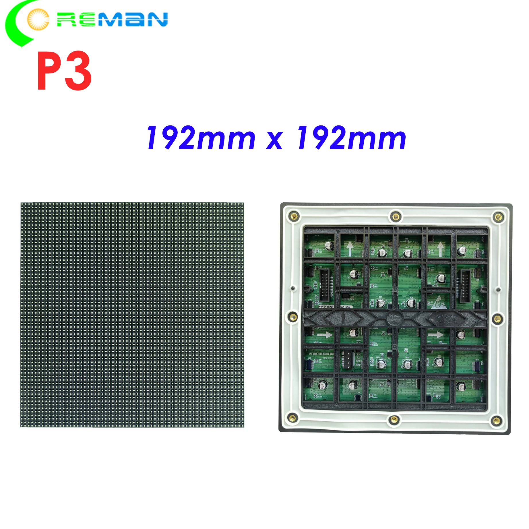 P3 outdoor led display module 192x192mm 64x64 pixel High brightness 5500nit 5000nit
