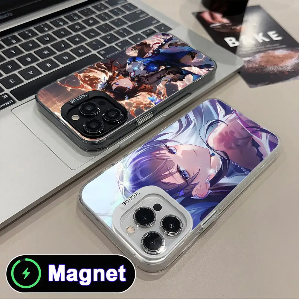 

HSR Hysilens Translucent MagSafe Mobile Phone Case for iPhone 17 16 15 14 13 12 11 Air Pro Max Plus Colorful Cover