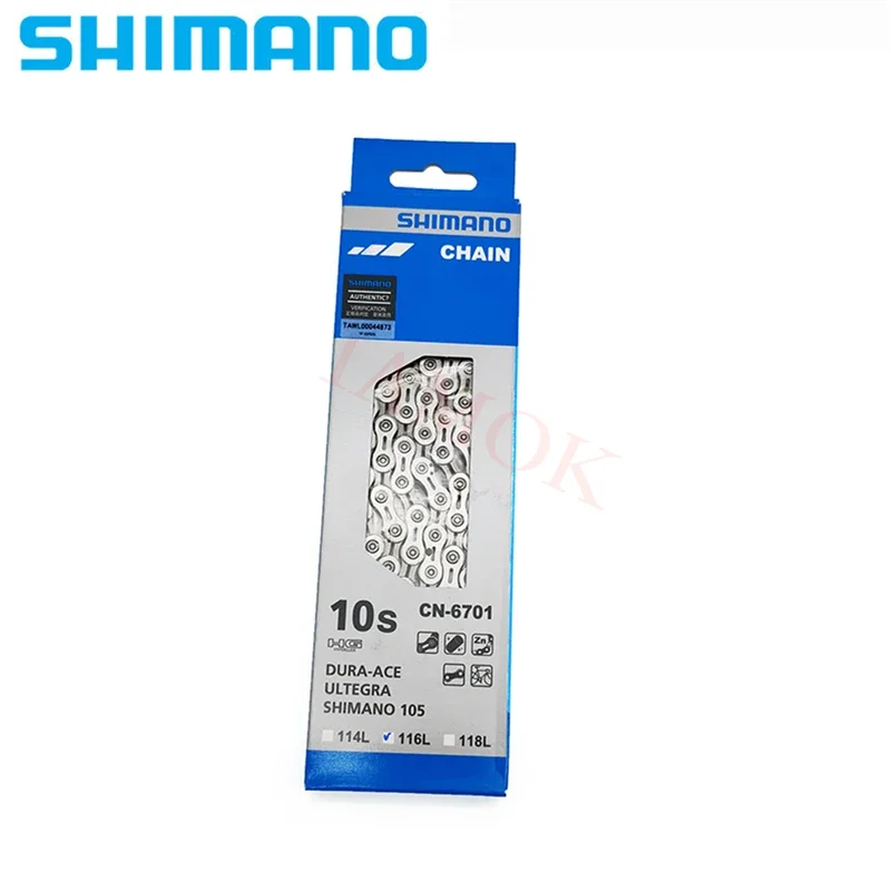 Shimano CN-6701  Road Bicycle 10 Speed Chain Lightweight 116L HG Chains Iamok Bike Parts