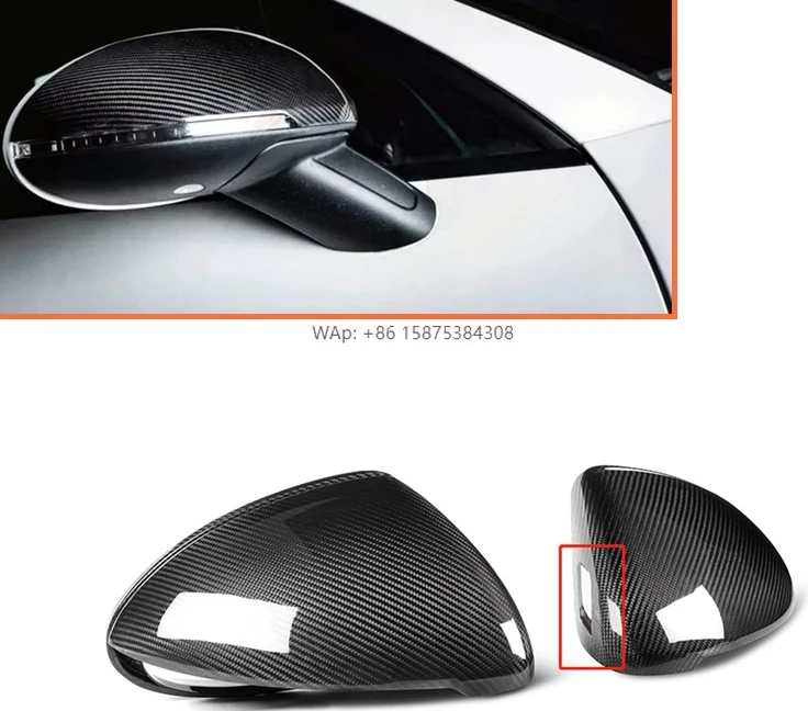 

Dry Carbon Fiber Car Mirror Cover Side Assist for Cayenne Models 958.2 Style for 2015 2016 for Cayenne
