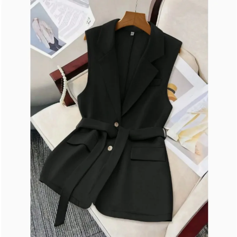 New Women's Clothing Cross-border Trade New Style European and American Suit Jacket Vest Fashionable Form-fitting Elegant Grand