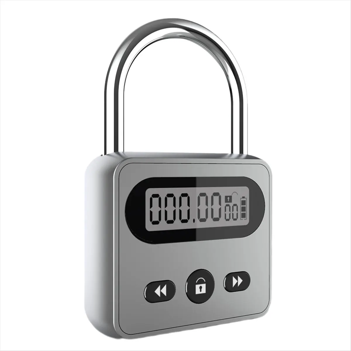 A14G Timer Padlock LCD Display Backlight 999 Hours Max Timing Super Long Standby Anti-Addiction Electronic Backpack Lock B