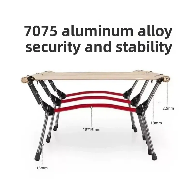 Outdoor camping bed, high and low adjustable easy to disassemble lunch break office camping tent bed