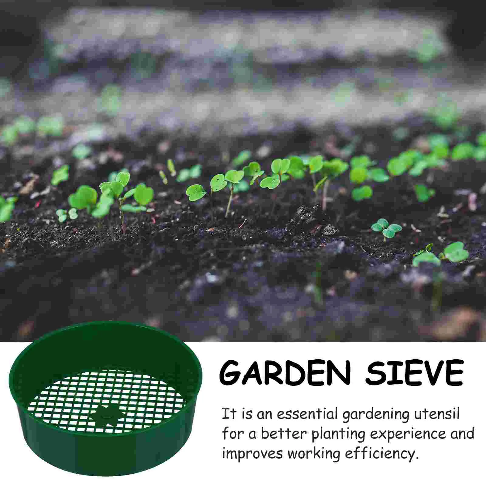 5 Pcs 트렌치 묘목 도구 토양 체 식물 정원 퇴비 유리 표준 Pp Sifter for