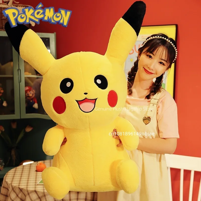 

55/70/90cm Big Size Pokemon Pikachu Anime Plush Stuffed Doll Room Decoration Plushies Children's Pillow Ornaments Holiday Gifts