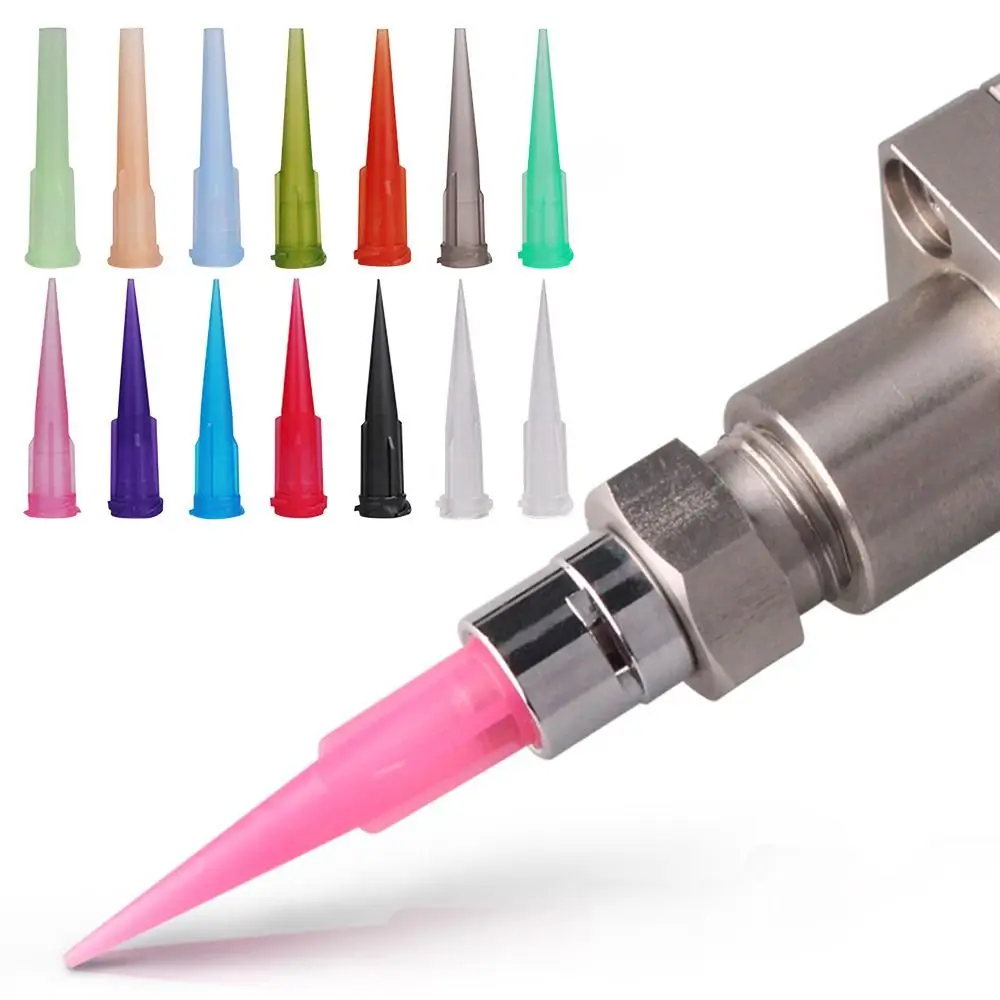 100PCS 10G-30G Durable Conical Glueing Tapered Tips Liquid Dispenser Glue Dispensing Nozzle Dispensing Needle