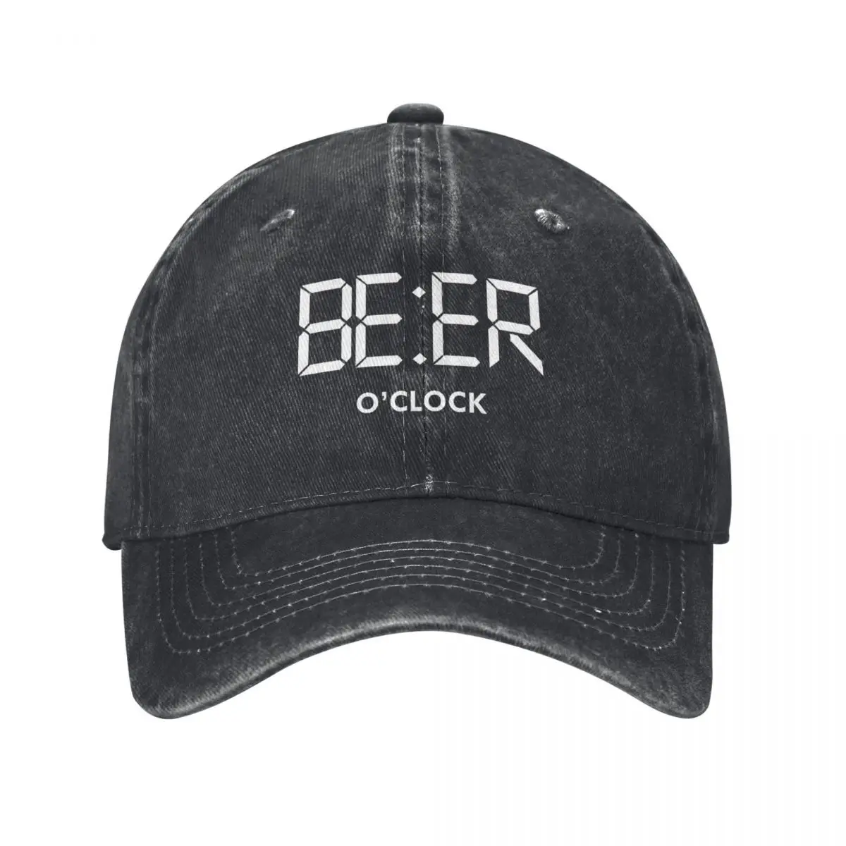 Beer Oclock Unisex Style Baseball Caps Beer Lover Distressed Washed Caps Hat Casual Outdoor All Seasons Travel Sun Cap