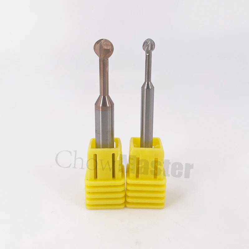 Chowmaster Ball T-Shaped Arch Milling Cutter 3D Lollipop Carbide End Mill 2F 3 Flutes R0.5 R1-R10 Ball Slot for Steel Aluminum