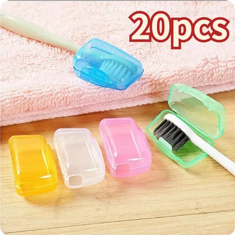 

20pcs Portable Toothbrush Head Protective Cover Dustproof Head Cover Toothbrush Head Protective Case For Travel Hiking Camping