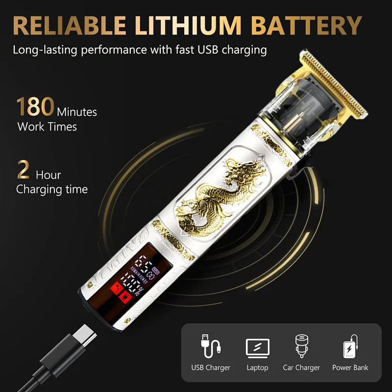 New In Hair Cutting Machine Clipper for Men Barber Shop Trimmer for Men Mower Men\'s Electric Shaver Haircut Beard Trimmer