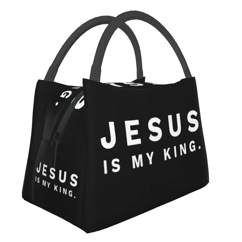 

Is My King Thermal Insulated Lunch Bags Women My King Faith Christian God Resuable Lunch Tote Meal Food Box