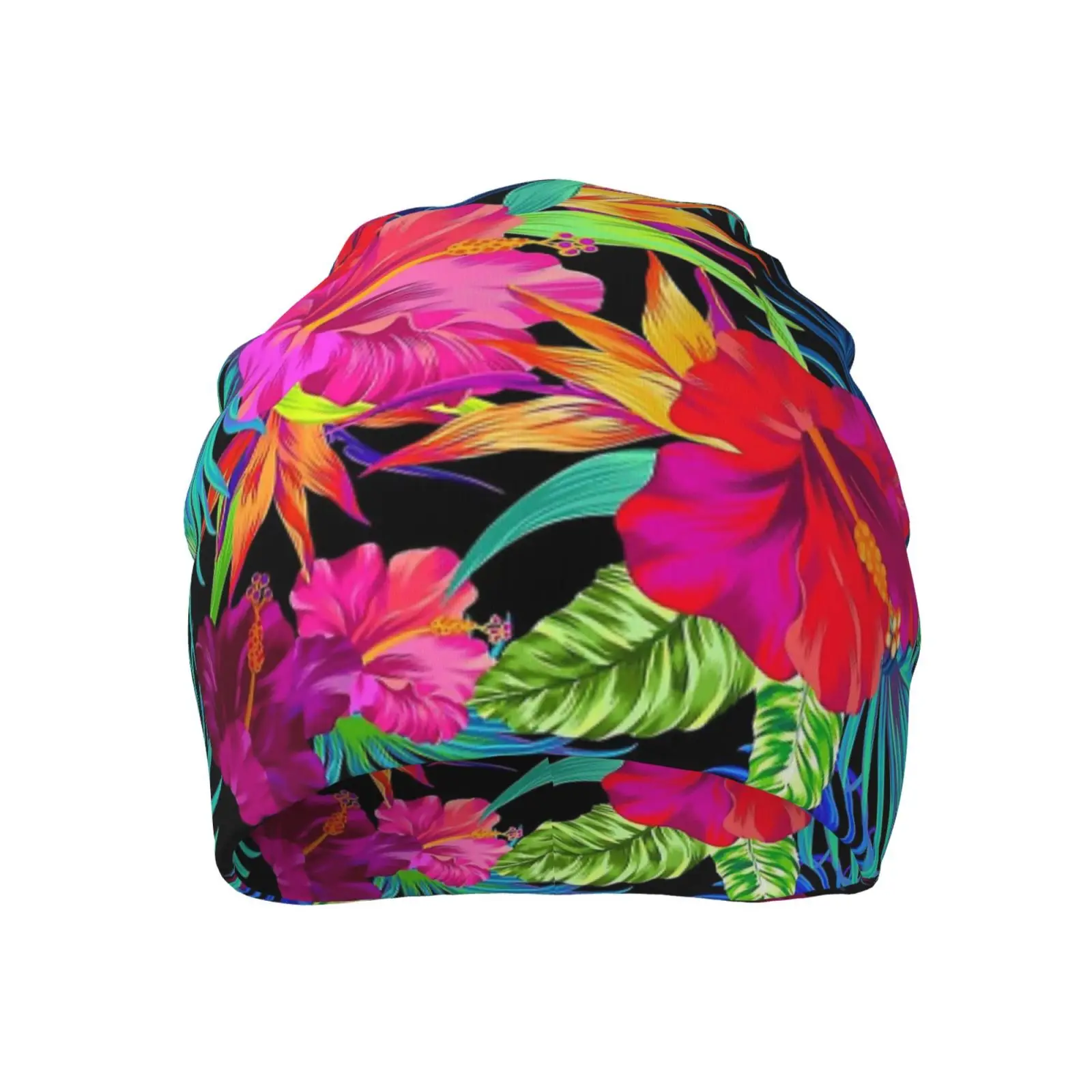 Tropical Hawaiian Style Printed Knitted Hat Soft and Comfortable for Adults Fashionable for Outdoor Activities Travel Woolen Hat