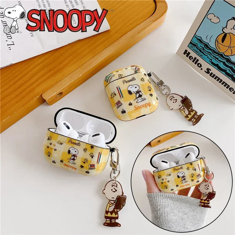 Snoopy Silicone Case for AirPods 3 2 1 Pro Fashion Animation Wireless Bluetooth Headset Protective Cover for Apple AirPods Shell