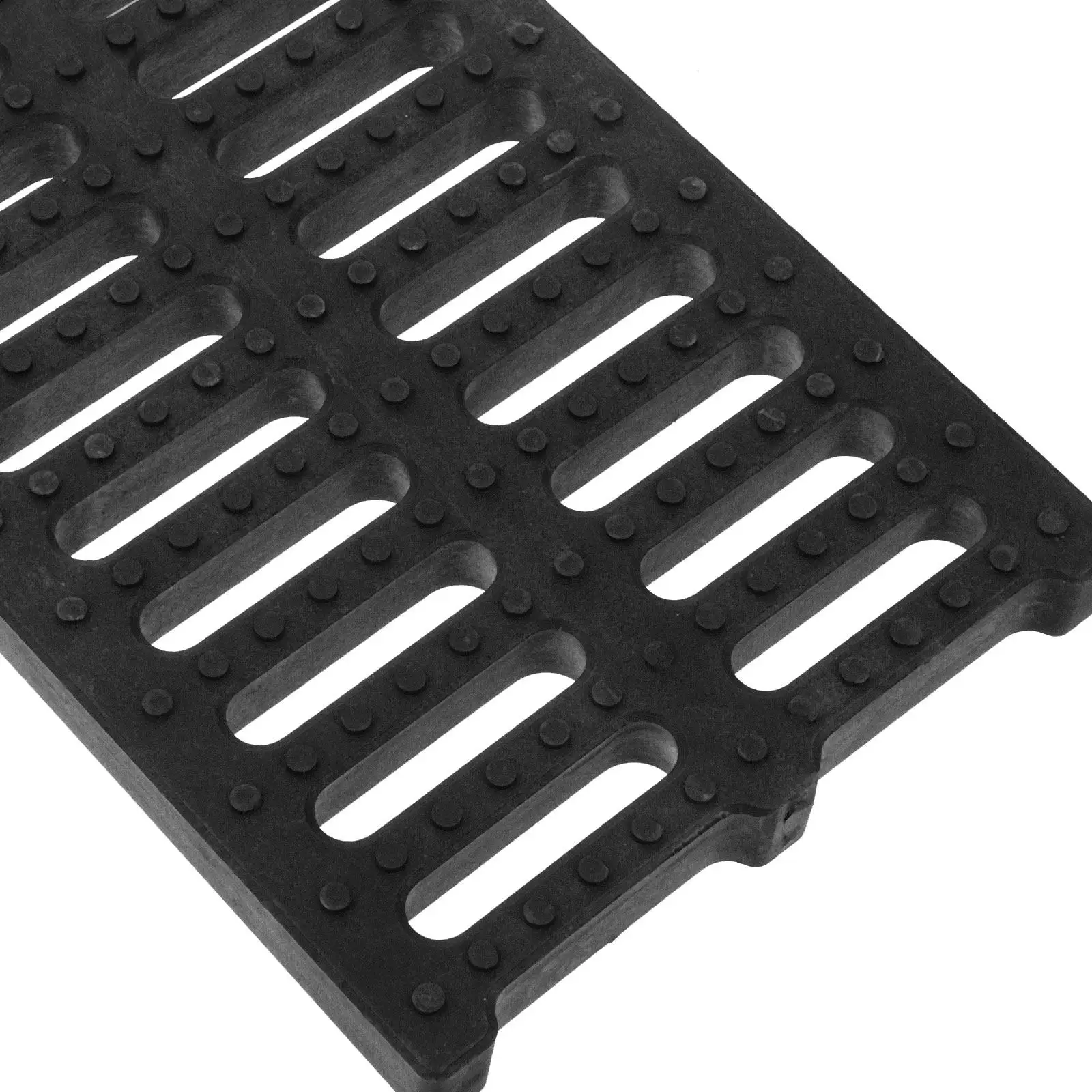 Outdoor Plastic Drain Cover Sturdy Rectangular Sewer Grate Channel Gutter for Yard Garage Kitchen Basement