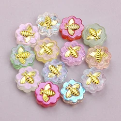 Wholesale 11mm Handmade 3D Bees Lampwork Beads Cute Bees Glass Loose Beads  For Jewelry Making DIY Bracelet Decor Accessories