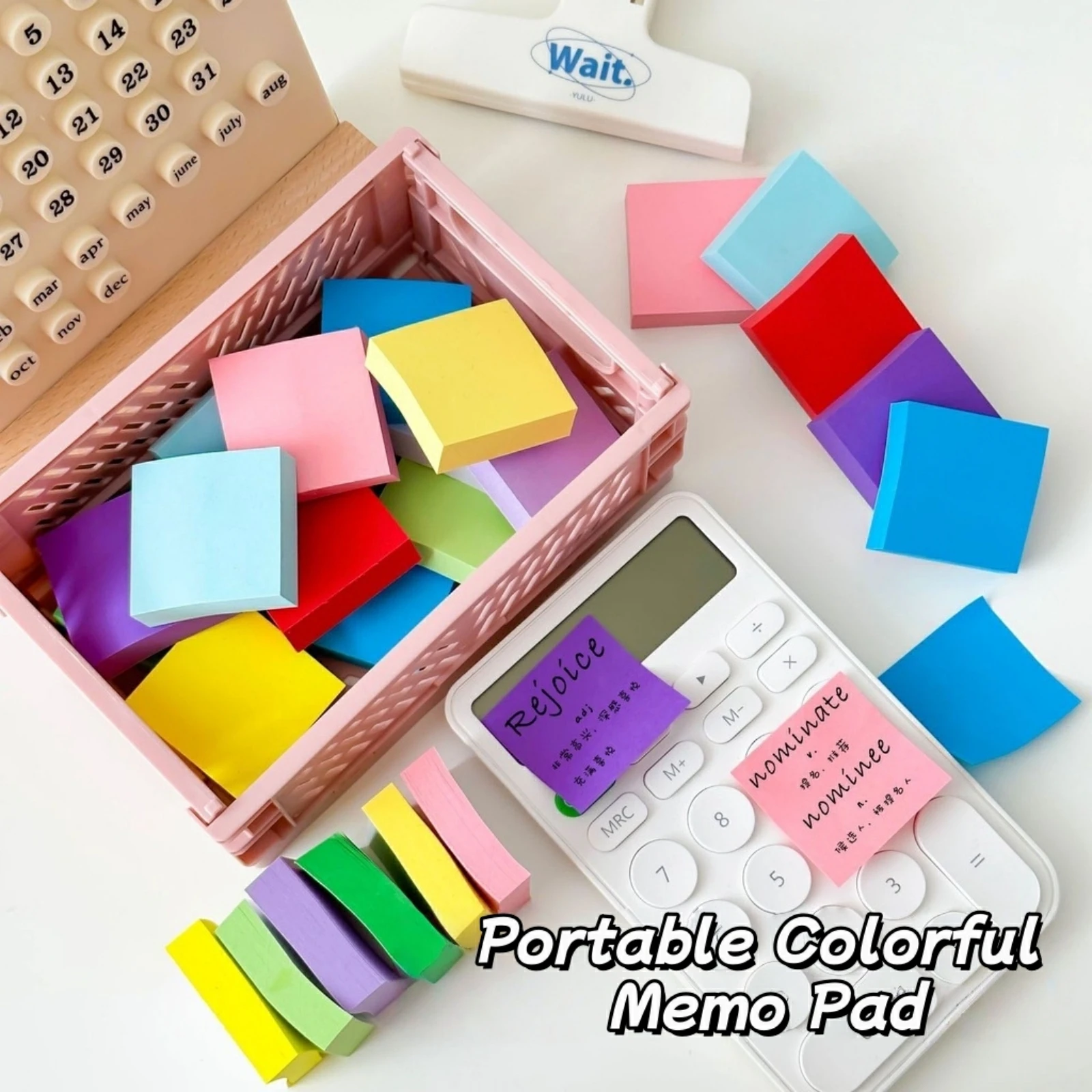 Colorful Sticky Notes Set- 38mm X 38mm Strong Adhesive Mini Memo Pad -Self-Stick Notes-for Office School Supplies