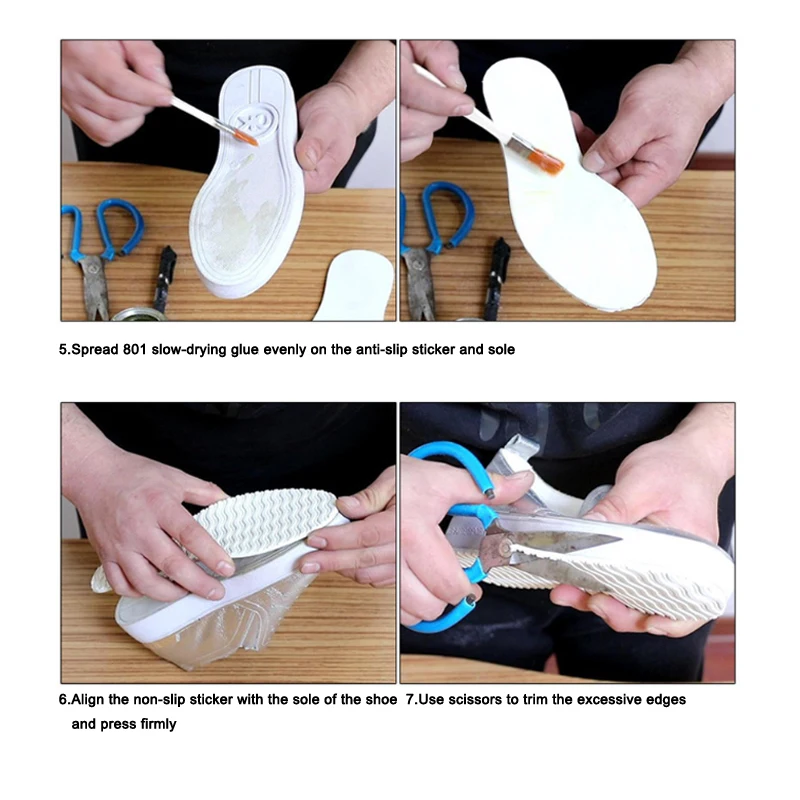 Gummi-Vollsohlen für Schuhe, Außensohlen, Einlegesohlen, rutschfest, Bodengriff, Sohlenschutz, Sneaker, Reparaturarbeiter, Schuh, selbstklebende Pads – Detail 7