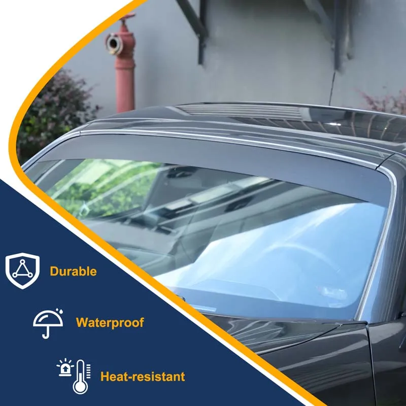 

For 16-25+Mazda MX-5/Fiat 124/Abbas 124 Car Front Windshield Sunshade Sticker PVC Black Automotive Modification Accessorie