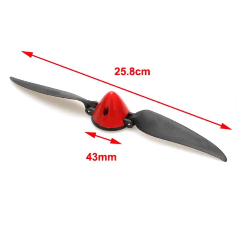 1PCS 10x6 1060 Folding Propeller 742-7 742-3 759-3 ASW28 RC Aircraft Glider Paddle Props w D43x3.17/4mm Plastic Spinner Volantex