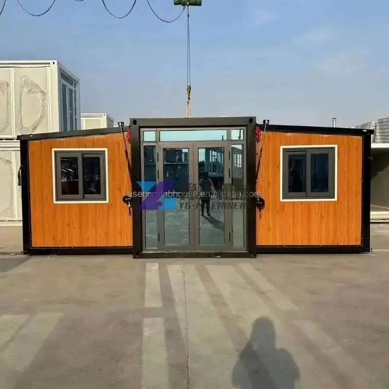 20FT Folding Home 2 Bedrooms Prefabricated Foldable  Mobile Prefab Expandable Container House with Full Bathroom