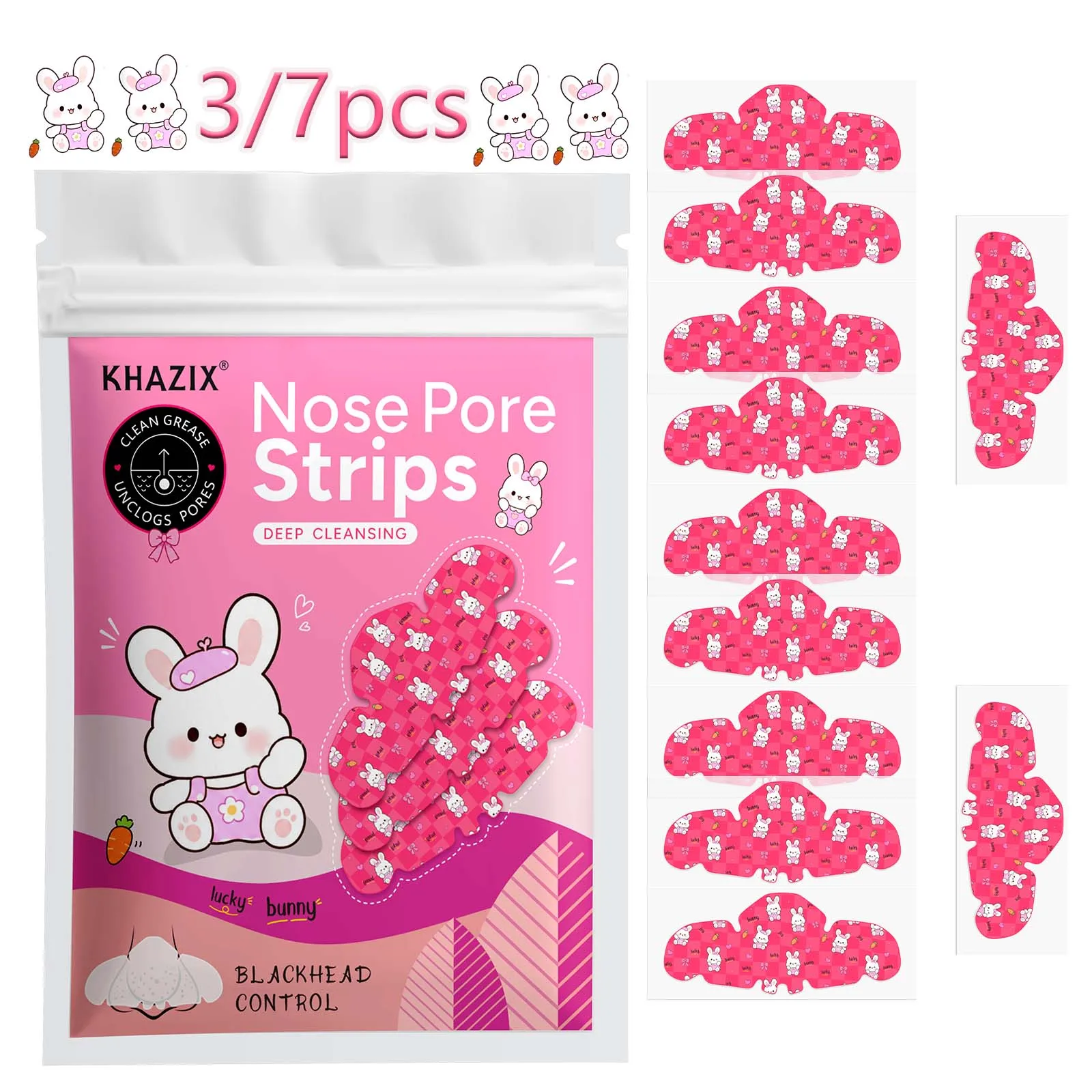 Hello Kitty Nose Stickers 3/7PCS Cute Cartoon Kawaii Beauty Care Gift for Women