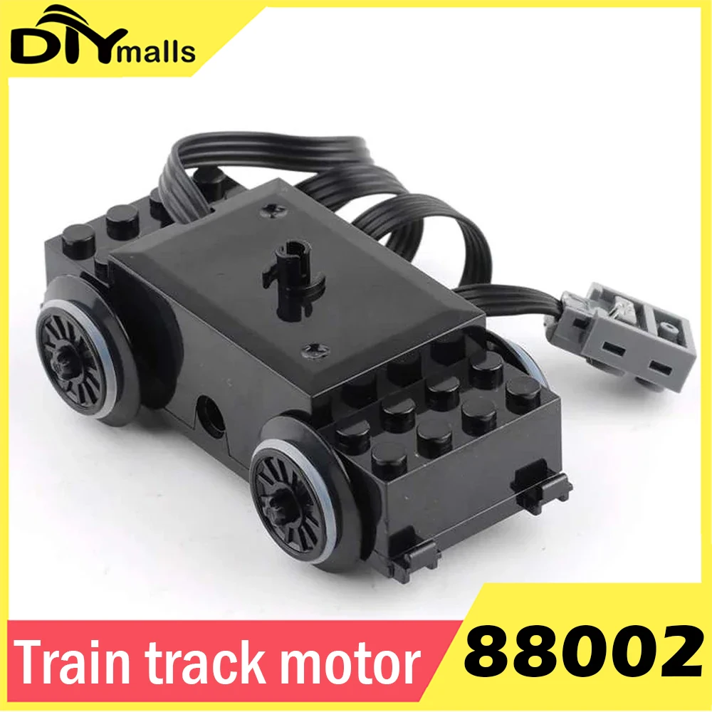 Train track motor 88002 MOC Power Functions Power Up Technical Speed Motor Building Blocks for 10254 53401 53400 Rail Tracks DIY