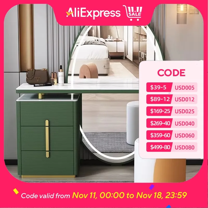 

Nordic Modern Led Dressing Table Natural Affordable Wood Lights Vanity Dressing Table Storage Essentials Penteadeira Furniture