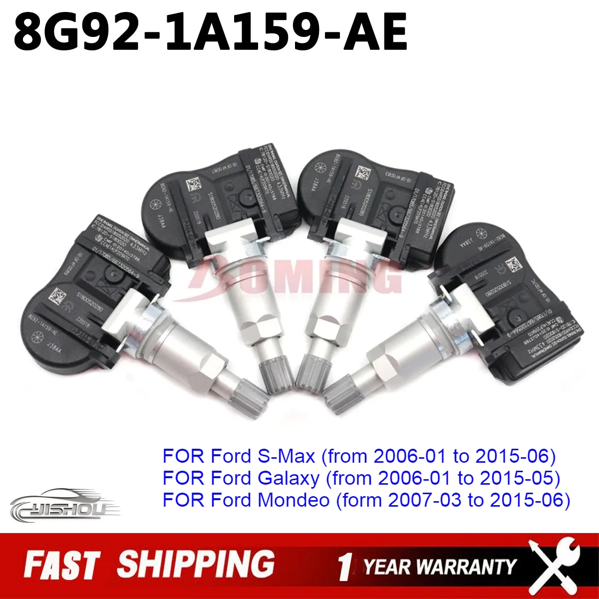 

Датчик контроля давления в шинах TPMS 8G92-1A159-AE для Ford S-Max Mondeo 2006-2015 8G92-1A159-AC 8G92-1A159-AB 433 МГц