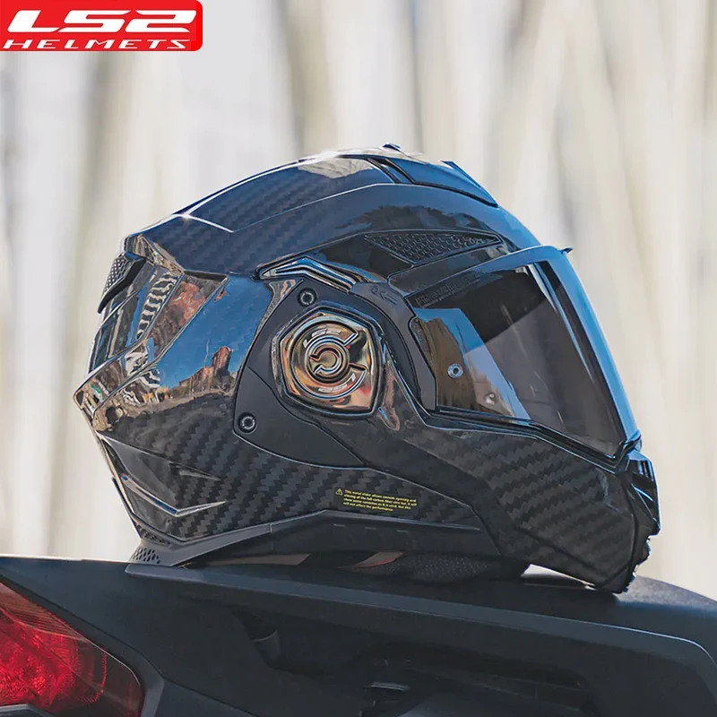 

LS2 Original Motorcycle Helmet Advant X Carbon Fiber Capacete LS2 FF901 Dual Lens Modular Flip Up Helmet Cascos Para Moto Helmet