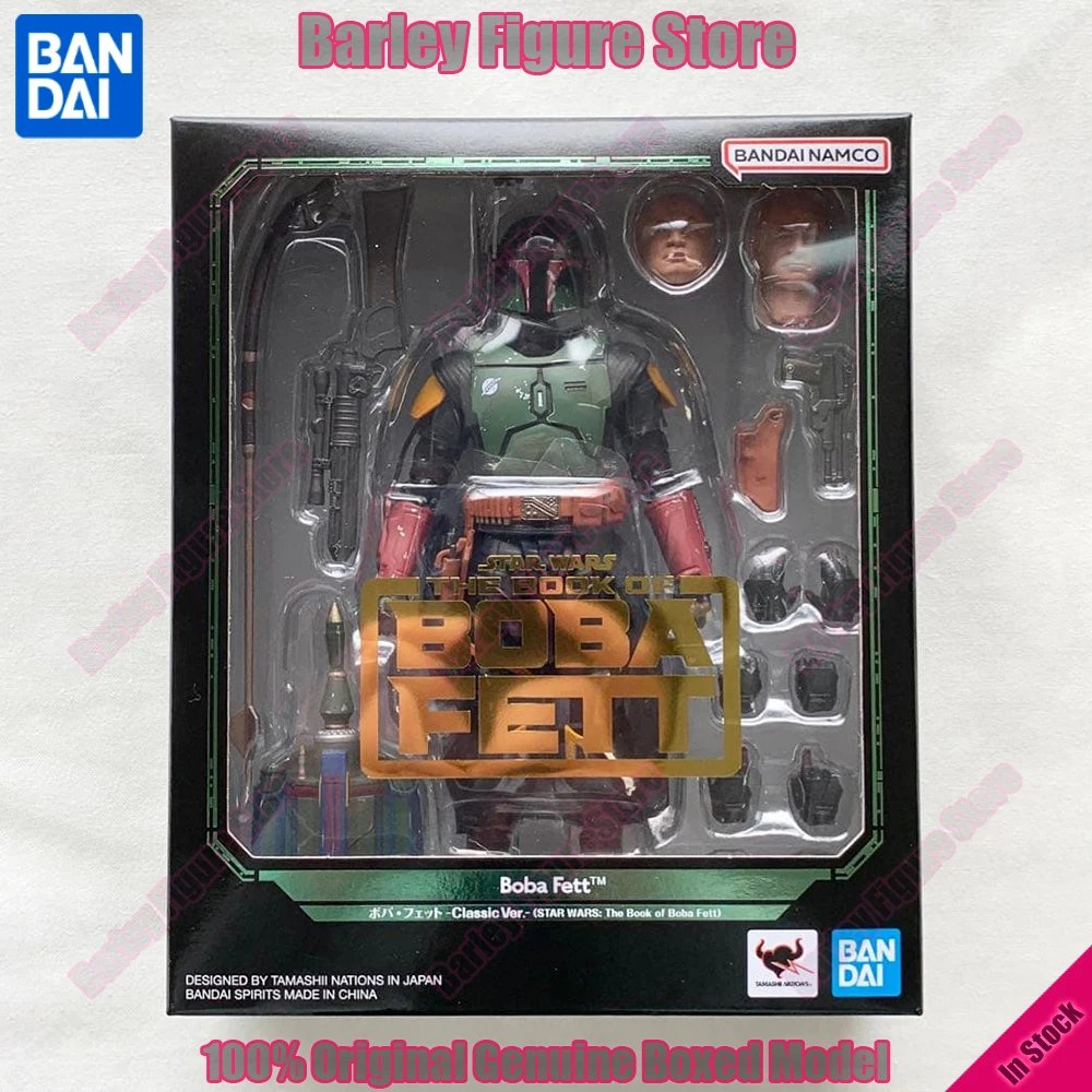 

In Stock BANDAI S.H.Figuarts Star Wars The Book of Boba Fett 155mm Action Figure Classic Ver. Collectible Model Kit Toy Gift