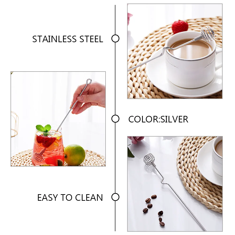 

Coffee Stirring Spoon Stainless Steel Mixer Cocktail Sticks Drink Bar Accessories Reusable Beverage Stirrers Swizzle Sticks For