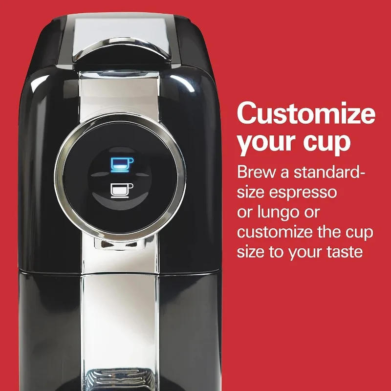 Espresso Machine, Compatible with Nespresso Pods, Single Serve Coffee Maker, Powerful Italian 19 Bar Pump