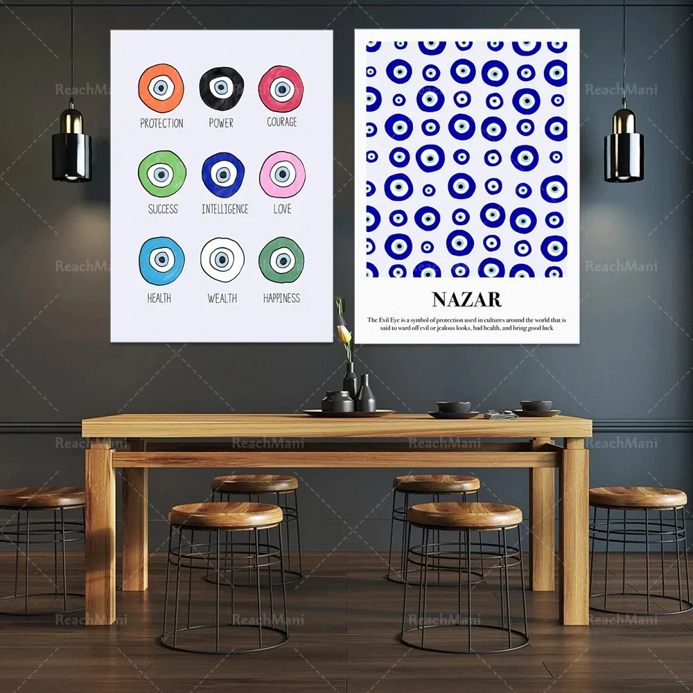 Tie Dye Evil Eye Poster Home Decor Canvas Wall Art Print Living Room Decor Canvas Painting Unique Gift