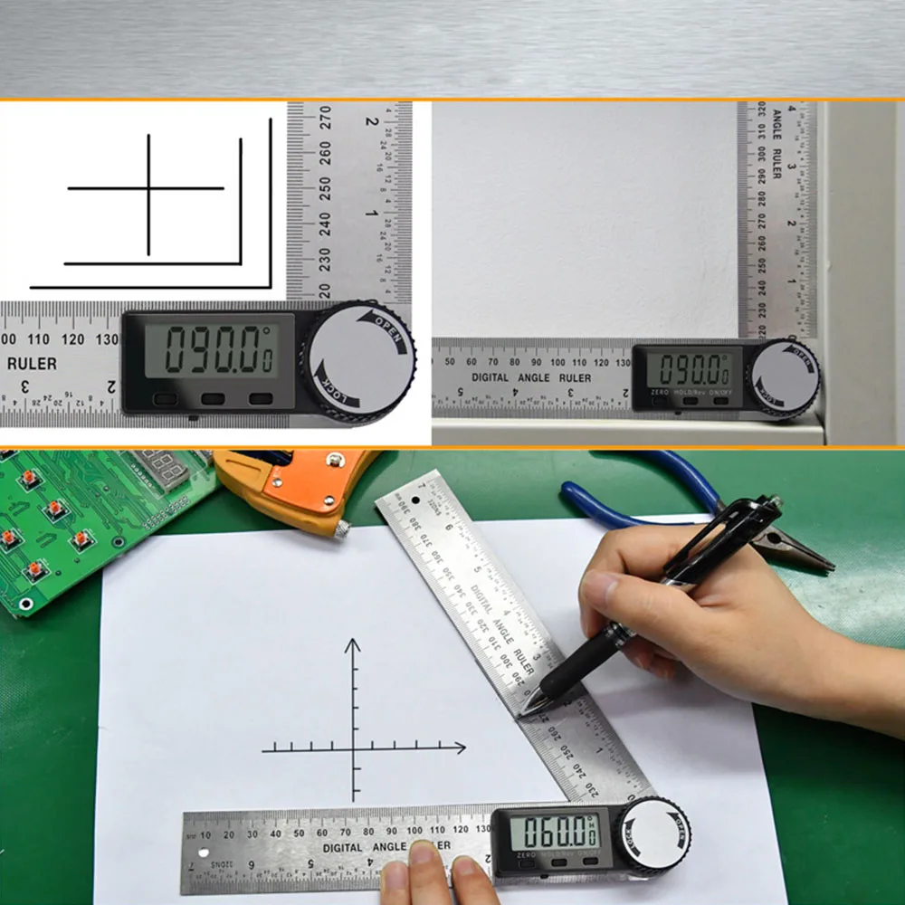 200mm Digital Protractor Angle Ruler Electron Goniometer Angle Finder Meter Angle Gauge Measuring Tools