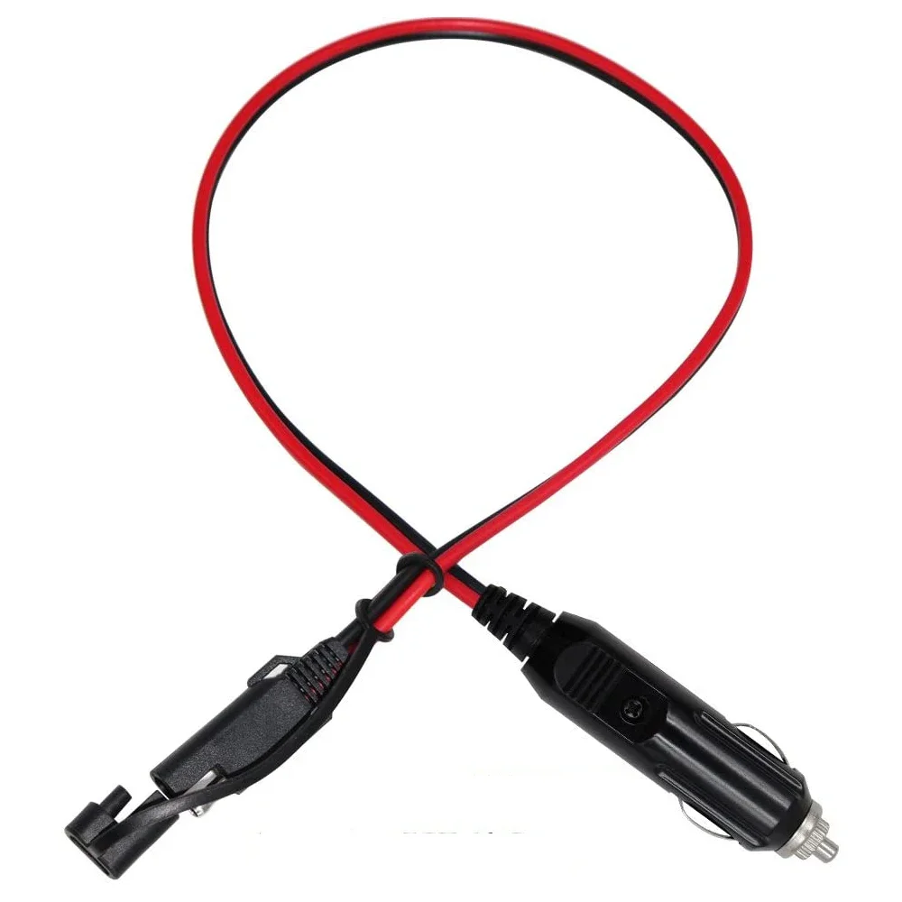 150CM 16AWG Car Cigarette Lighter Plug to SAE Quick Disconnect Adapter Extension Charging Cable Heavy Duty Power Supply Cord