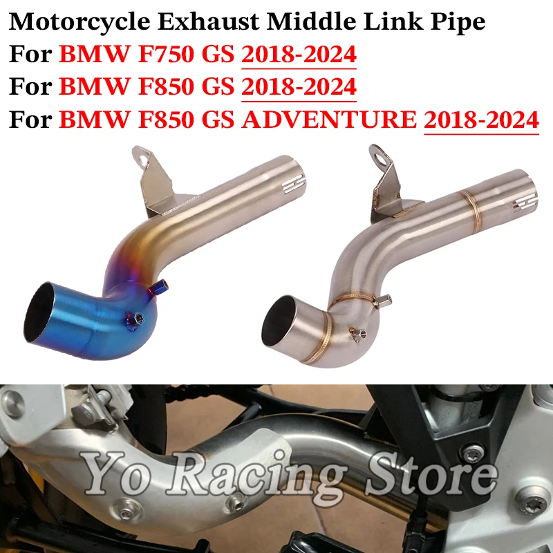 

Slip On For BMW F750 GS F850 GS ADVENTURE 2018 - 2024 Motorcycle Exhaust Escape Middle Link Pipe Connect Original Muffler