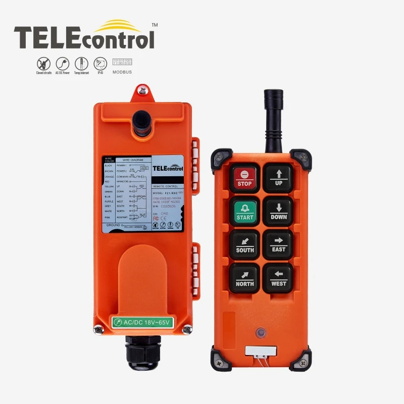 Imagem -06 - Telecontrole Industrial Rádio Sistema de Controle Remoto Single Velocidade Switch Channel Comando Controlador F21e1b Qualidade F21-e1b