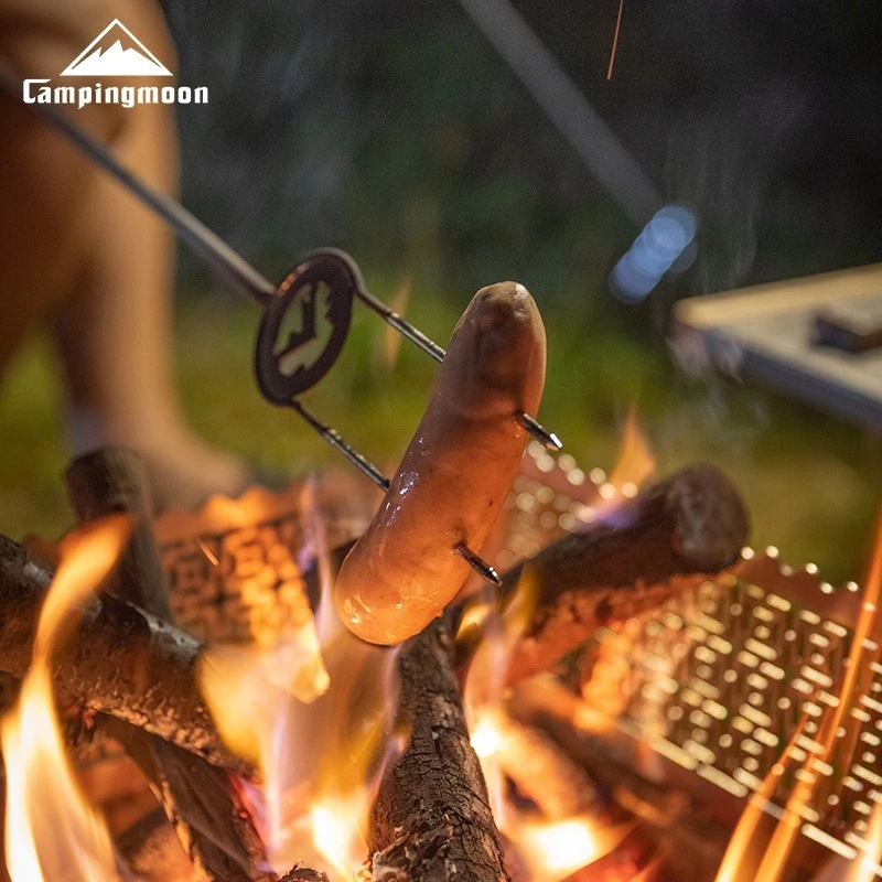 

Набор для барбекю CAMPINGMOON MK-4: двухсекционная вилка для гриля, 4 предмета, для использования на открытом огне, с изоляцией