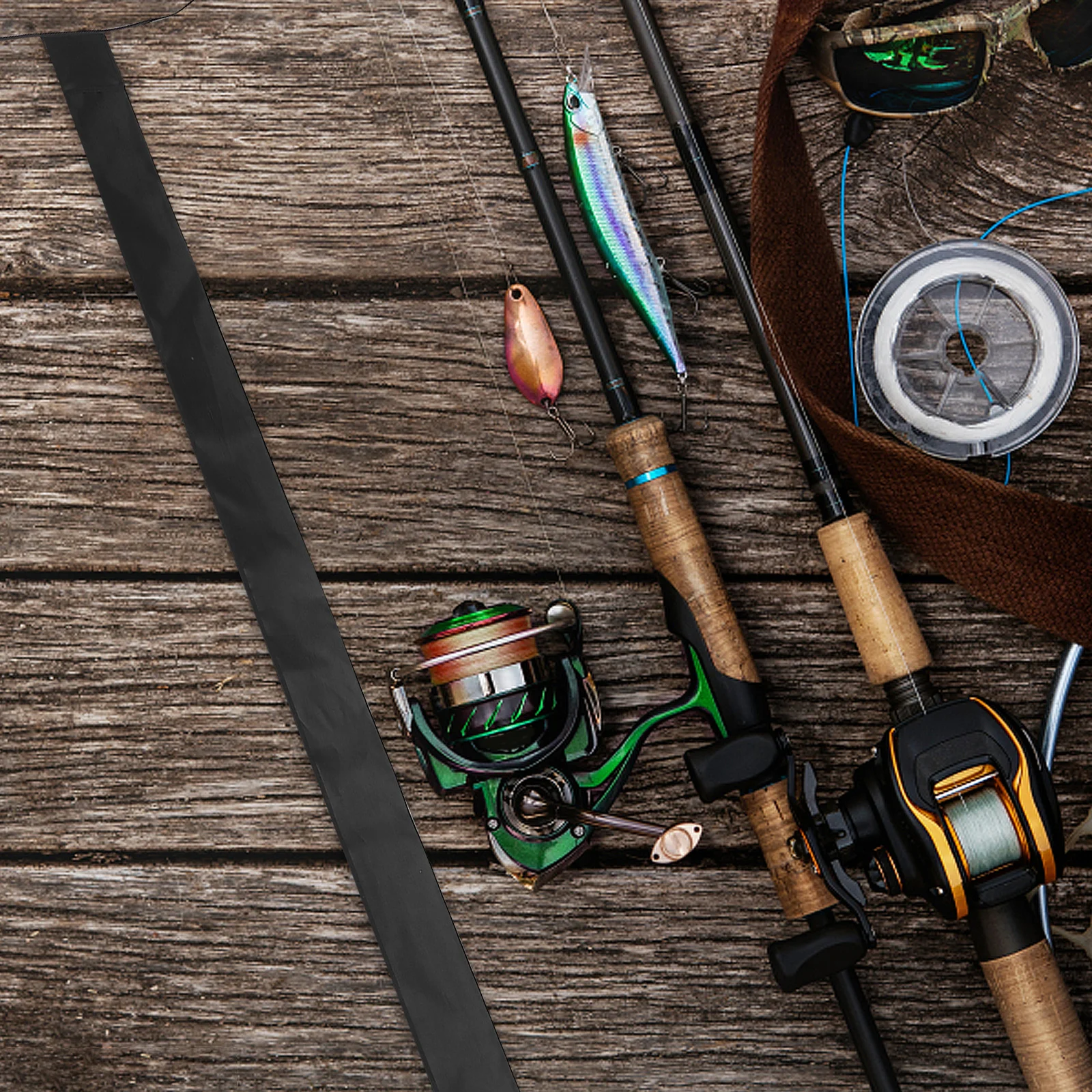 

For Spinning Rods Protective Carry Sleeve Storage Travel Pole Case Foldable Reel Cover Portable Durable Oxford Cloth Pole Bag