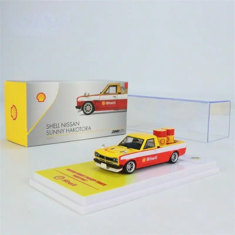 

INNO 1/64 Nissan SUNNY HAKOTORA Pick Up Truck SHELL Die-cast Alloy Car Model Collection Display Gifts