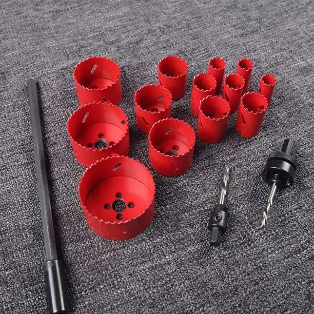 Metal Hole Opener Saw Pipe Hole Saw Set Bimetal Hole Saw 19-76mm 16 pcs