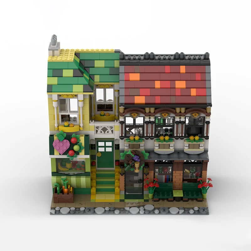 1312 قطعة MOC Casa De Vino Tinto الخالق مصمم نموذج بناء لعبة كتل العمارة هدايا عيد الميلاد لتقوم بها بنفسك فكرة إبداعية الطوب #3