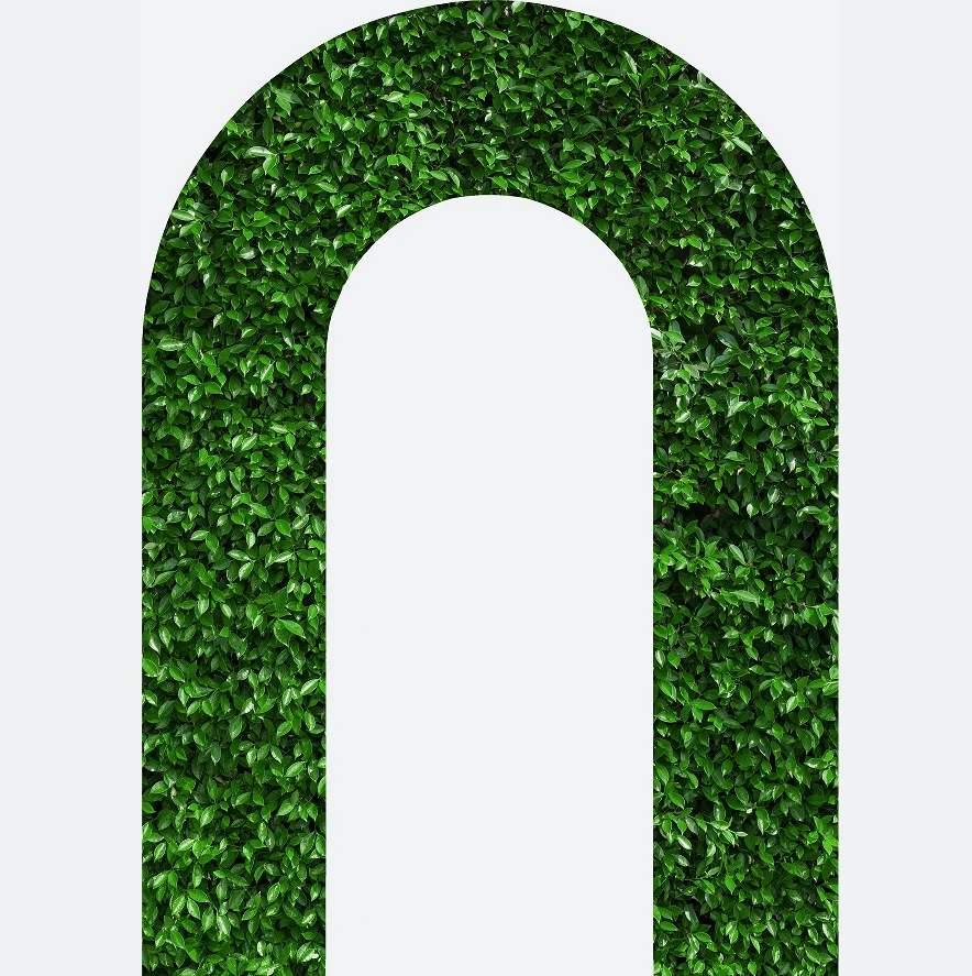 Grass Open Arch Backdrop Cover Solid Color Kids Baby Shower Birthday Wedding Chiara Wall Panel Arched Metal Stand Frame