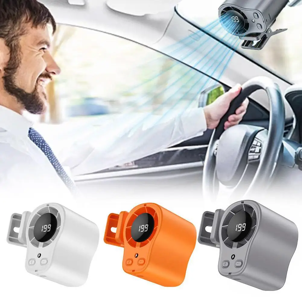 Ventilador Portátil USB Recarregável com Clipe para Carro, Cinto, Carrinho de Bebê, Guarda-chuva e Pescoço