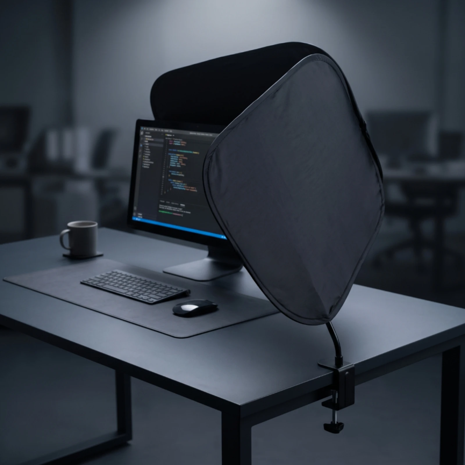 Desktop Privacy Screen with Clamps Lightweight Clamp-on Privacy Screen Foldable Office Divider Space-Saving for Students