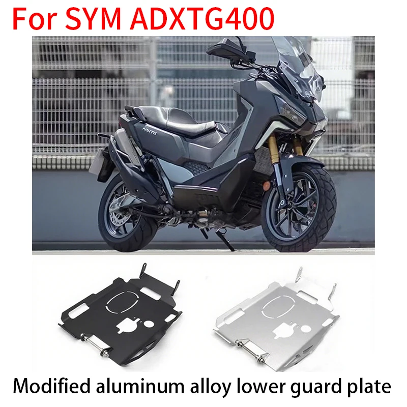 

For SYM ADXTG400 Motorcycle modification with aluminum alloy lower guard plate and installation of bottom shell protection plate
