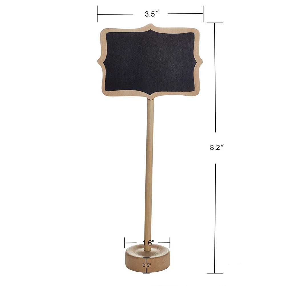 

10Pack Mini Chalkboard with Easel Stand Removable Base for Wedding Party Table Numbers Food Labels Messages Photo Holder