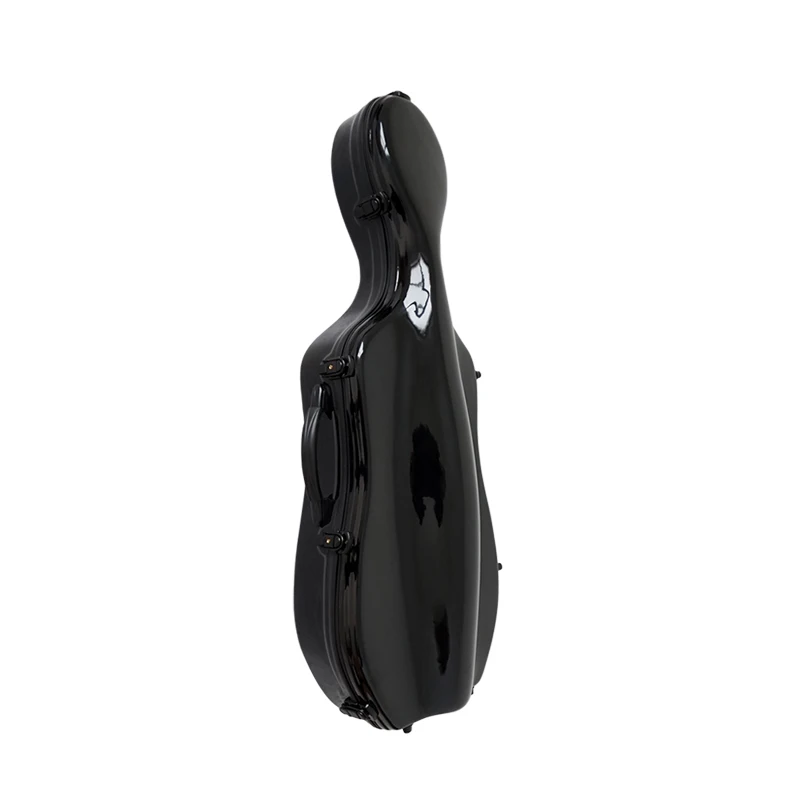 Compound Carbon Fiber Glass Black Cello Hard Case for Travel Storage