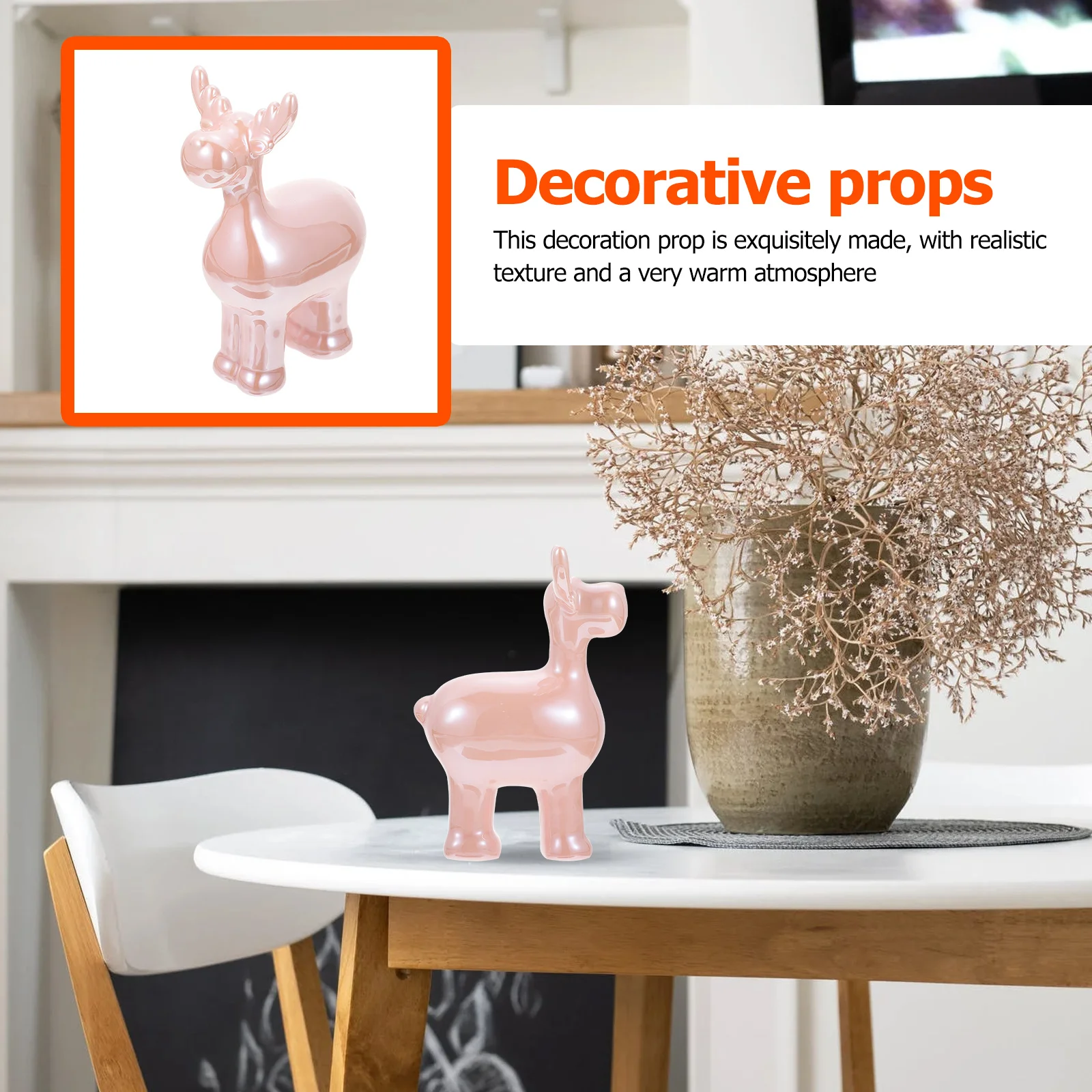 

1Pcs Christmas Reindeer Decoration High-Quality Desktop Xmas Ornament for Home Party Tabletop Decor Warm Atmosphere Design