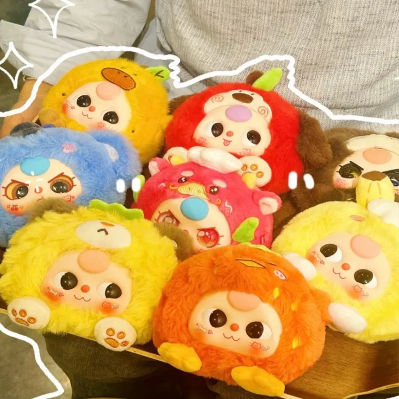เด็กสามผลไม้ Series Plush กล่องตาบอดตุ๊กตาไวนิลอินเทรนด์ Surprise ของเล่น Mystery Collection ของขวัญตกแต่งสําหรับสาว Xmas